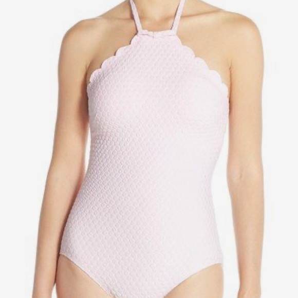 Kate space marina dot jacquard pink swim one piece - Picture 7 of 7